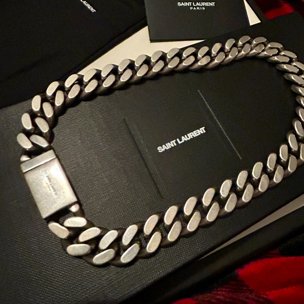 Saint Laurent thick chain necklace